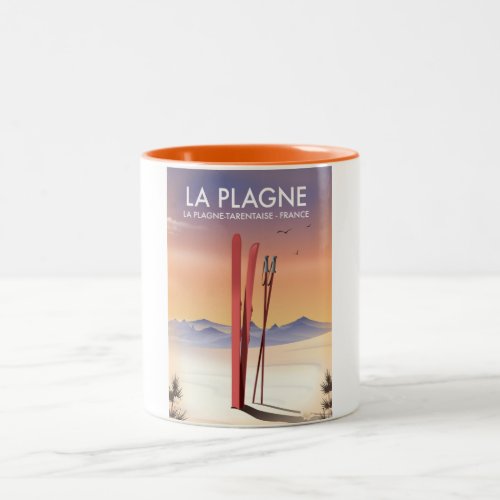 La Plagne La Plagne_Tarentaise France ski poster Two_Tone Coffee Mug