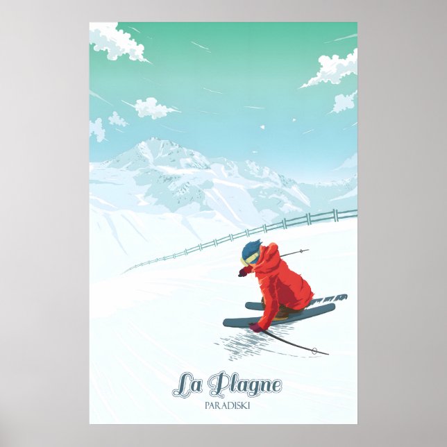 La Plagne Ski Resort Travel Poster (Front)