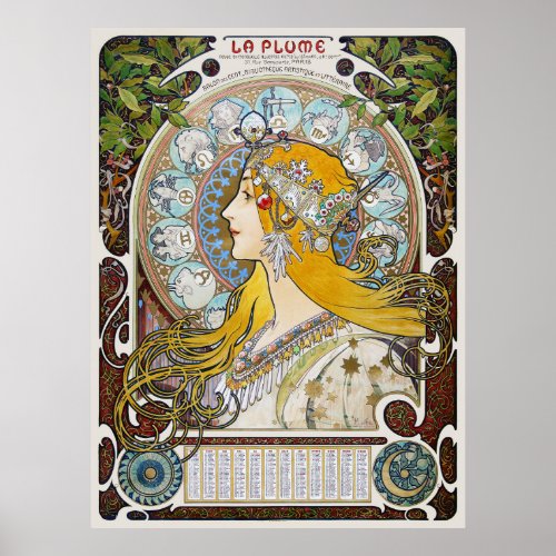 La Plume France Vintage Wall Art Nouveau 1896