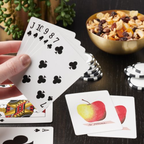 La pomme  The apple French learning Poker Cards