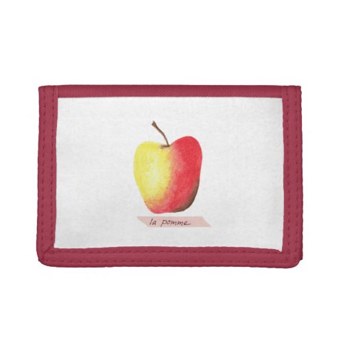 La pomme  The apple French learning Trifold Wallet