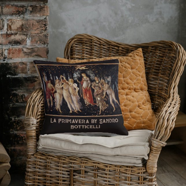 La Primavera Sandro Botticelli Throw Pillow (Creator Uploaded)