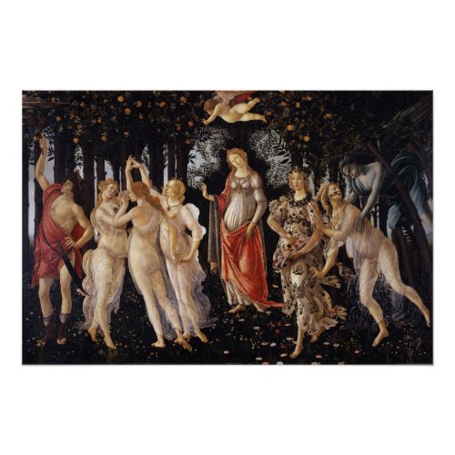 La Primavera Spring Sandro Botticelli Glossy Poster