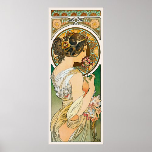 La primevre France Vintage Wall Art Nouveau 1899