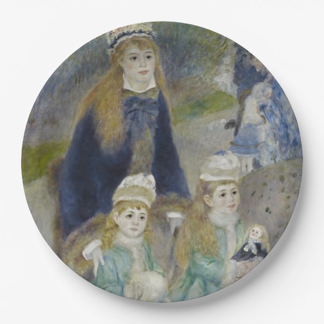 La Promenade by Pierre-Auguste Renoir Paper Plates (Front)