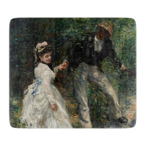 La Promenade Renoir Couple Walking Painting Art Cutting Board