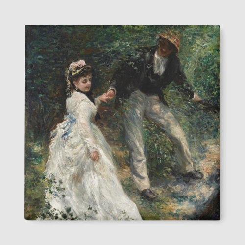 La Promenade Renoir Couple Walking Painting Art Magnet