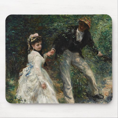 La Promenade Renoir Couple Walking Painting Art Mouse Pad