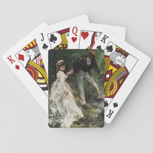 La Promenade Renoir Couple Walking Painting Art Poker Cards