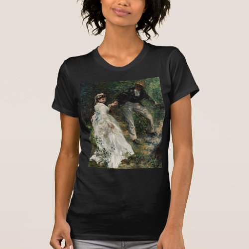 La Promenade Renoir Couple Walking Painting Art T_Shirt