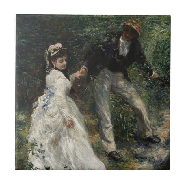 La Promenade Renoir Impressionism Painting Art Ceramic Tile (Front)