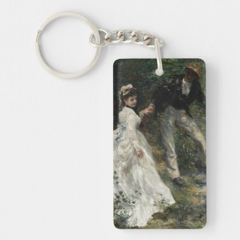 La Promenade Renoir Impressionist Painting Art Keychain by Then_Is_Now at Zazzle