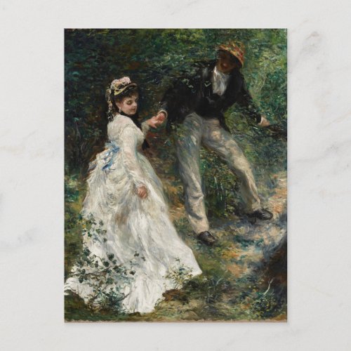 La Promenade Renoir Painting Fine Art Postcard