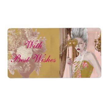 La Question C'est Voulez-vous  With Best Wishes Label by WickedlyLovely at Zazzle