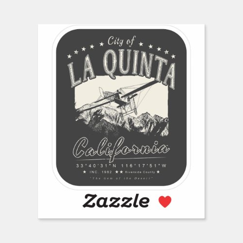 LA QUINTA CALIFORNIA VINTAGE _ SANTA ROSA MOUNTAIN STICKER