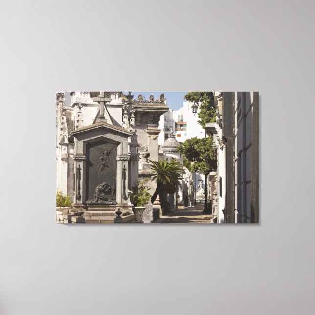 La Recoleta Cemetery in Buenos Aires Canvas Print (Front)