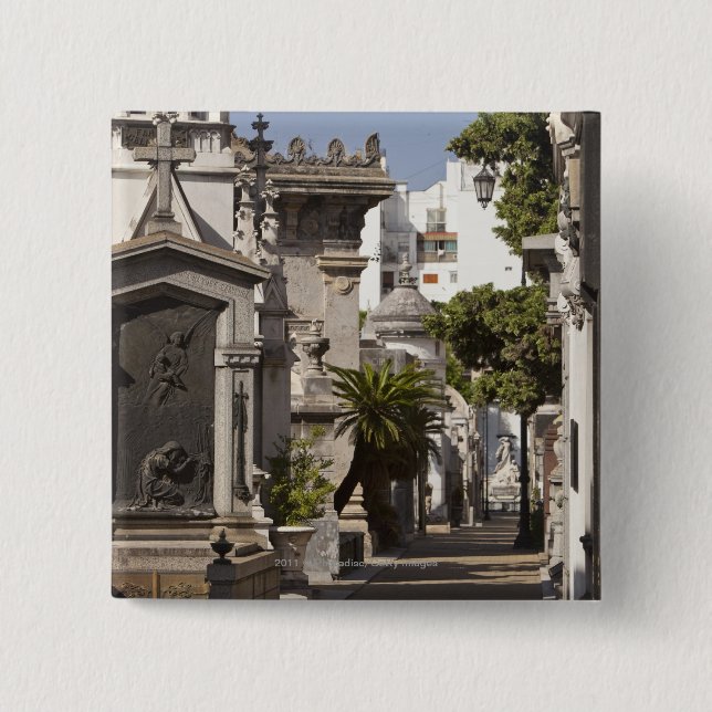 La Recoleta Cemetery in Buenos Aires Pinback Button (Front)