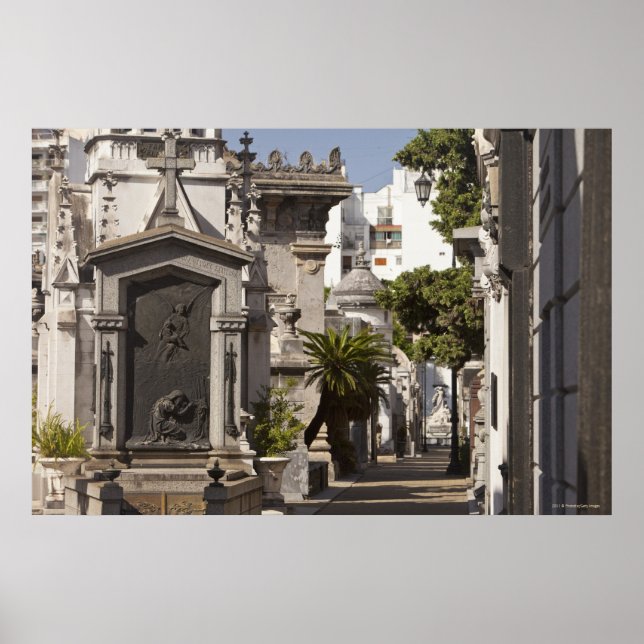 La Recoleta Cemetery in Buenos Aires Poster (Front)