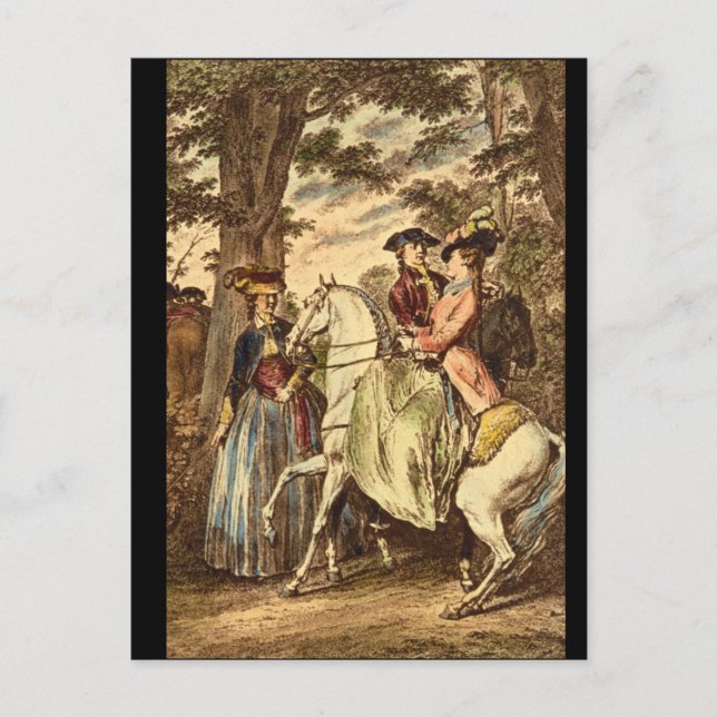 La Recontreau bois de Boulogne_Engravings Postcard (Front)