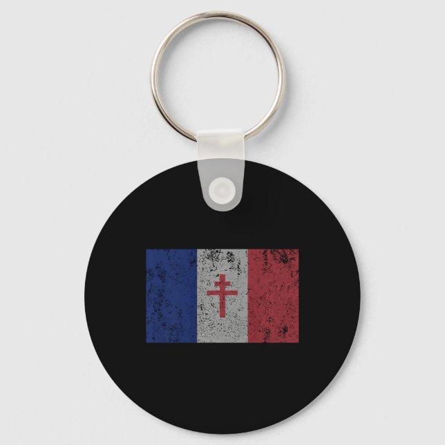 La Resistance The French Flag France Paris Wwii T  Keychain (Front)