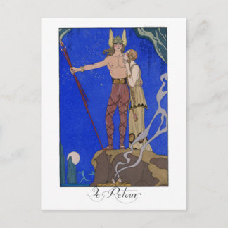 La Retour Fashion Plate by George Barbier Postcard