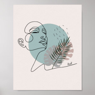 La rêveuse endormie-Art minimaliste Poster