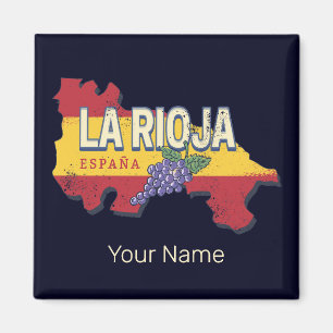 La Rioja Spain Retro Region Vines Vintage Wine Magnet