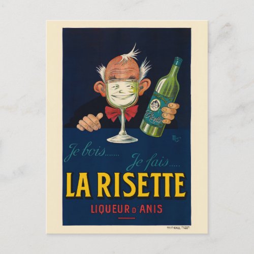 La Risette France Vintage Poster 1926 Postcard