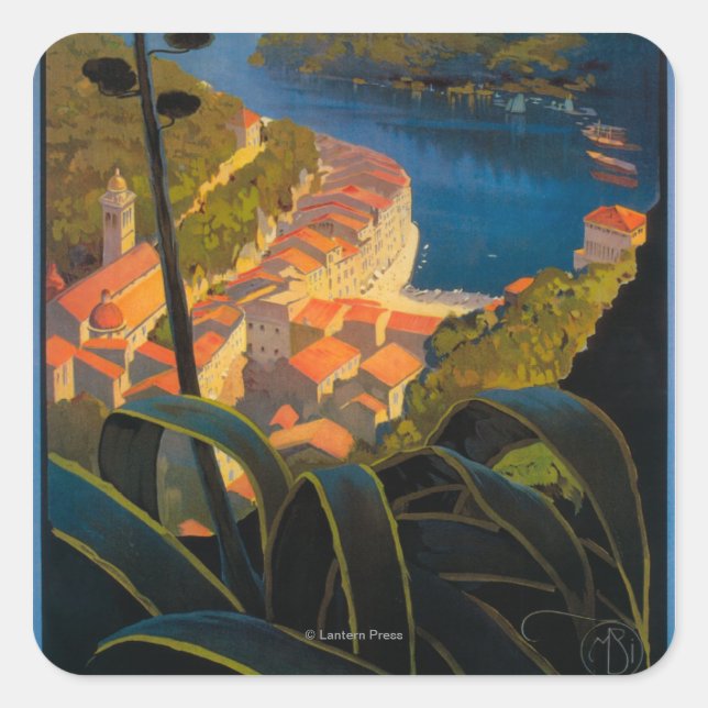 La Riviera Italienne Square Sticker (Front)