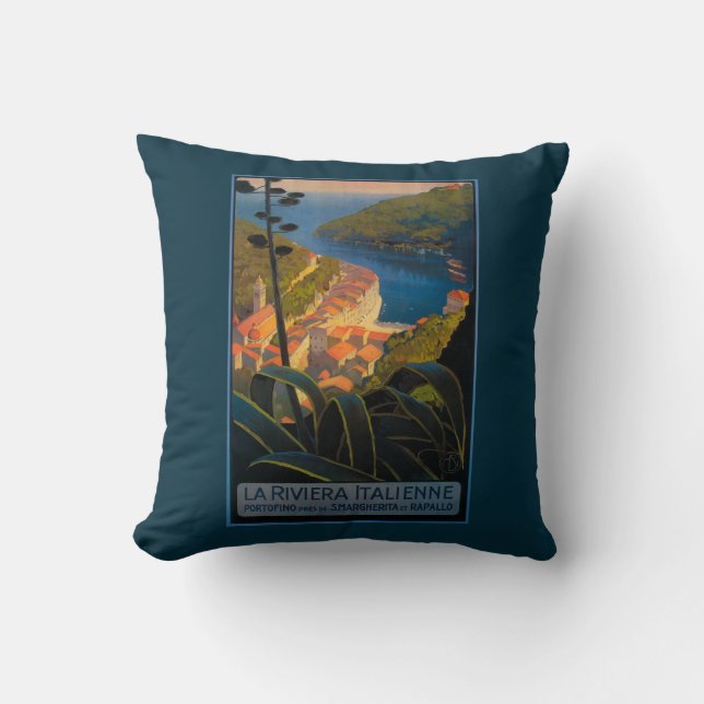 La Riviera Italienne Throw Pillow (Front)