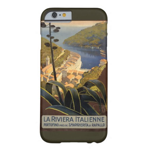 La Riviera Italienne Vintage Travel Poster Restore Barely There iPhone 6 Case