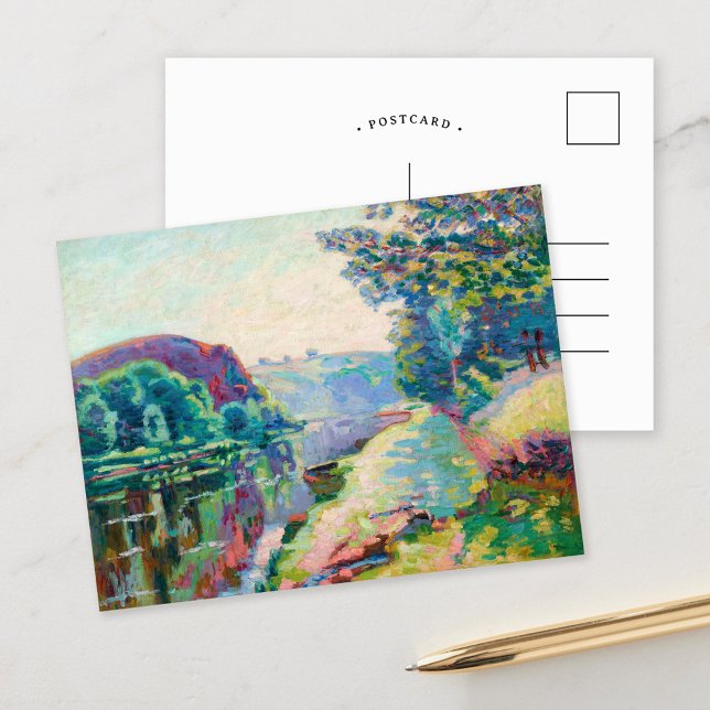 La Roche de l’Echo, Crozant | Armand Guillaumin Postcard (Creator Uploaded)