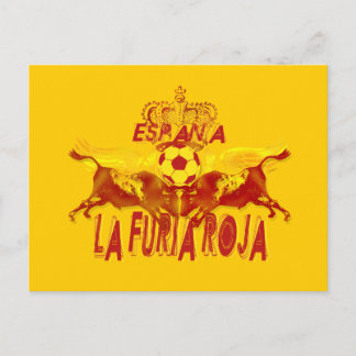 La Roja Twin Toros Raging Bulls futbol kings Postcard