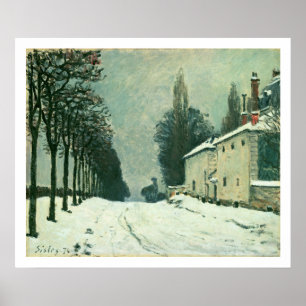 La Route de Louveciennes, Hiver, 1874 (oil on canv Poster