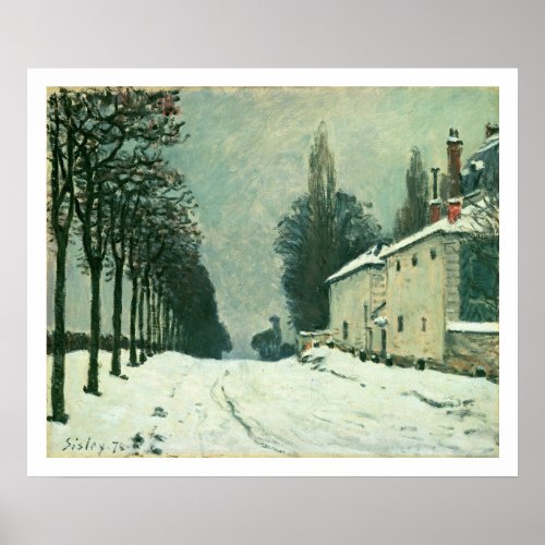 La Route de Louveciennes Hiver 1874 oil on canv Poster