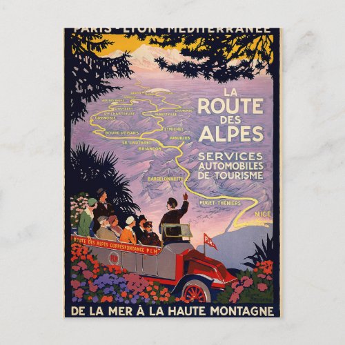 La route des Alpes Postcard
