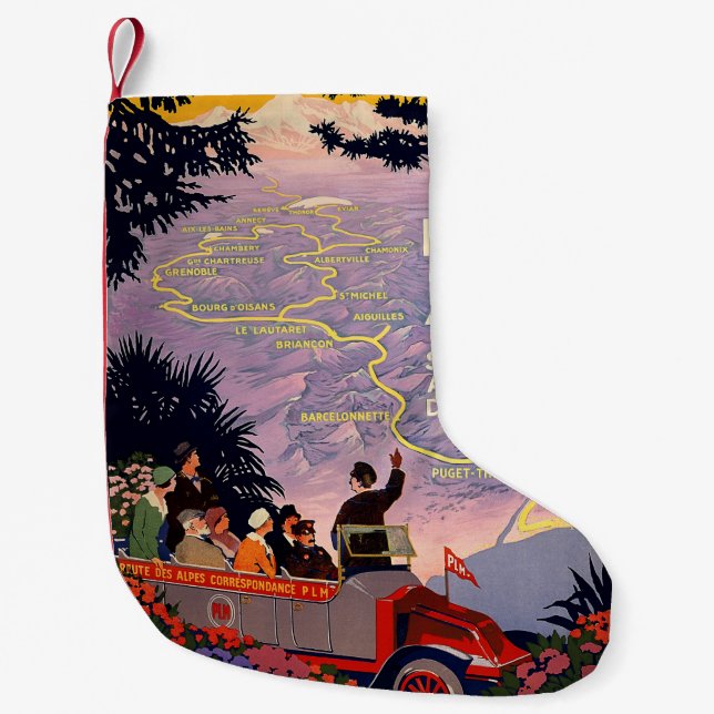 La route des Alpes Small Christmas Stocking (Front)