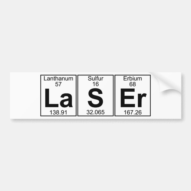La-S-Er (laser) - Full Bumper Sticker (Front)