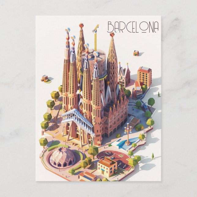 La Sagrada Familia Barcelona Postcard (Front)