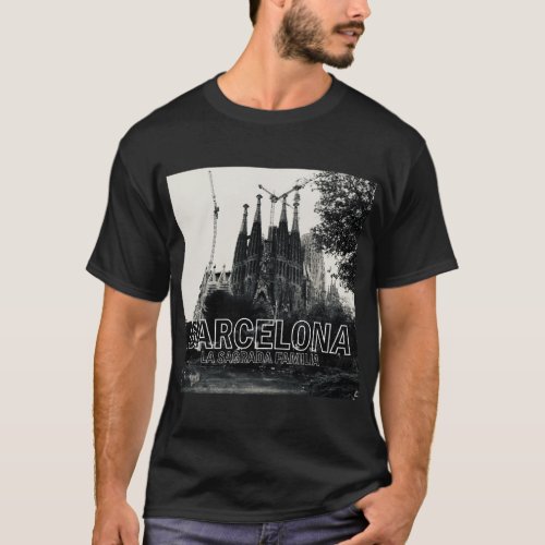 La sagrada familia church in barcelona city  T_Shirt