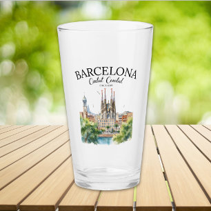 La Sagrada Familia & Skyline – Barcelona Spain Glass