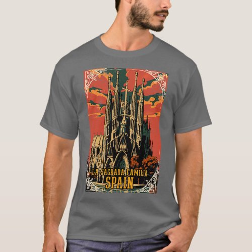 La Sagrada Familia Spain Art Spanish Heritage T_Shirt