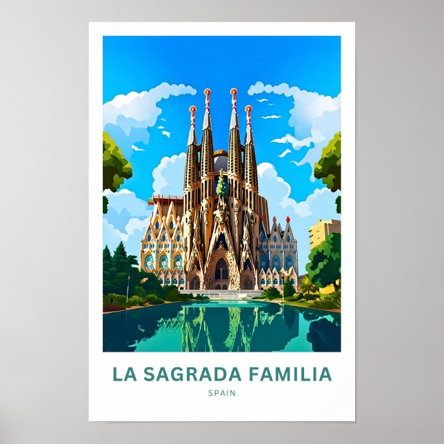 La Sagrada Familia Spain Travel Print (Front)