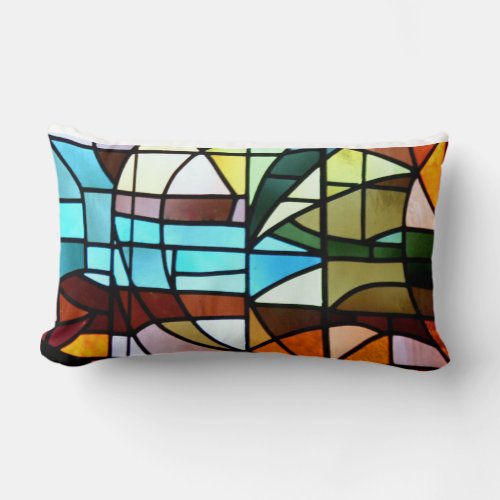 La Sagrada Famlia Stained Glass Pillow