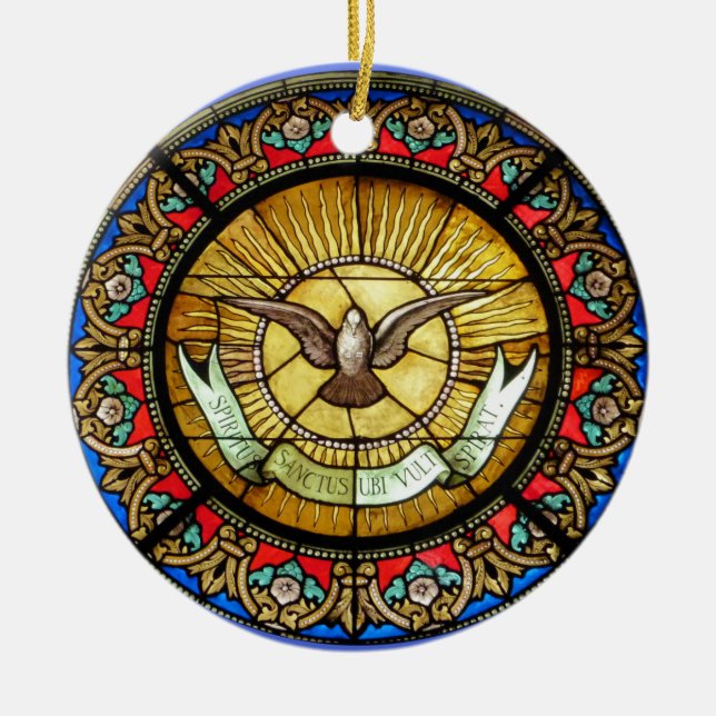 La Sainte-Chapelle  Stained glass window Ceramic Ornament (Front)