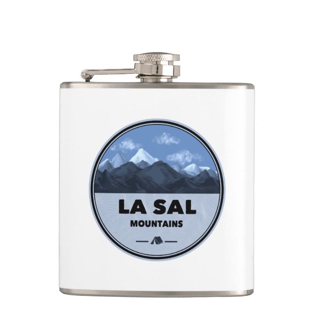 La Sal Mountains Utah Camping Flask (Front)