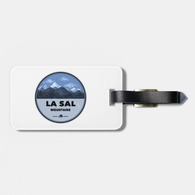 La Sal Mountains Utah Camping Luggage Tag (Back Horizontal)