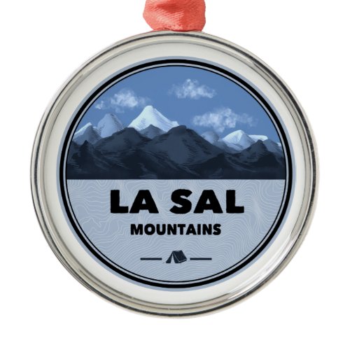 La Sal Mountains Utah Camping Metal Ornament