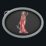 La Santa Muerte Red Blucke Belt Buckle<br><div class="desc">La Santa Muerte Red Blucke</div>