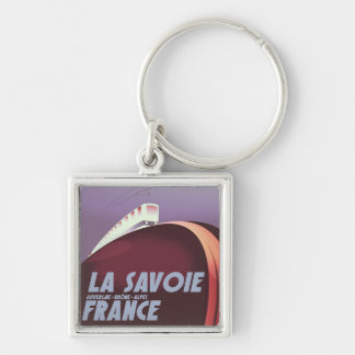 La Savoie Auvergne-Rhône-Alpes travel poster. Keychain